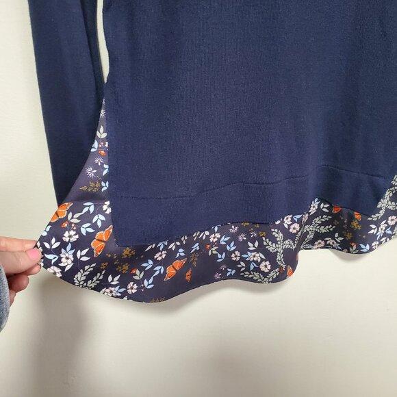 TED BAKER Sidni Kyoto Garden Layer Sweater Twofer Cashmere Blend Womens 1, Small - Picture 6 of 14